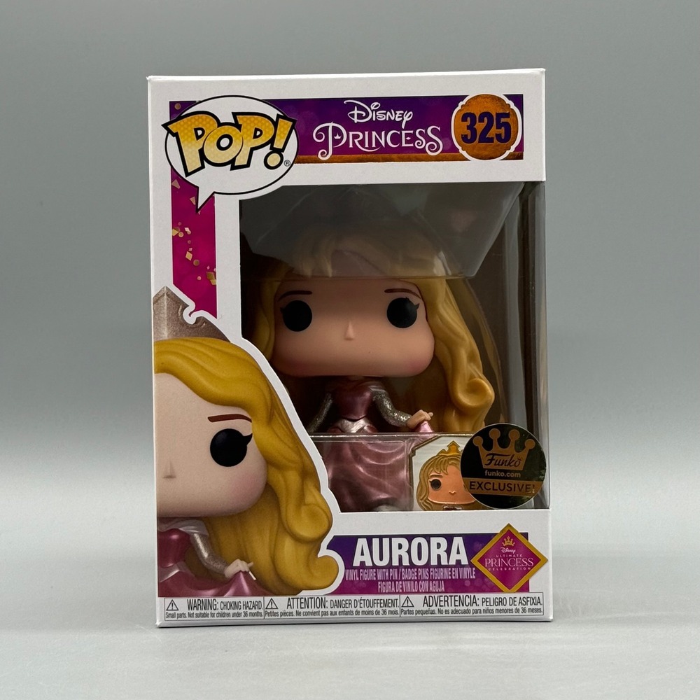 Funko Pop! Disney #325 Aurora Gold w/ Pin Sleeping Beauty Funko Shop Exclusive